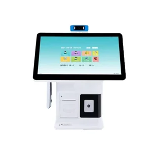 Point of Sale 15.6 Inch Windows10 True Flat Touch Screen Desktop POS Grocery Cash Register with Scanner
