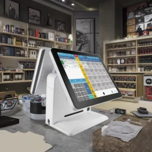 Point of Sale All in One Single Dual Screen POS Machine Wire Concealed Design New POS Touch System