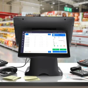 Point of Sale Machine POS Systems Touch All in One Dual Screen POS Cash Register for Supermarket Retail Store Restaurant