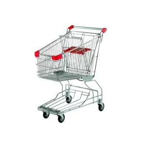 Popular Colorful 4 Wheel Eco Friendly Metal Trolley Shopping Mall 240L Capacity