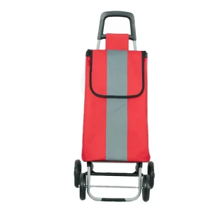Portable Aluminum Grocery Shopping Cart with Large Capacity & Wheels