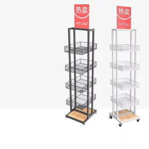Portable Custom Electronic Display Rack Stand for Grocery Store Modern Metal Rack for Snack Food Drink Bottle Phone Accessories