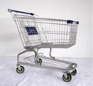 Portable Double Layered Shopping Trolleys for Supermarkets Folding Fabric Mesh Structure for Buying Vegetables