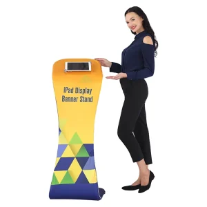 Portable Floor Standing Holder for Pad Display Stand Aluminum Tube Tension Fabric Displays with Banner Display Accessories