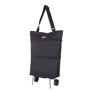 Portable Foldable Backpack Shopping Lightweight Strap Wheel Storage Shopping Cart Trolley Bag for Super Market