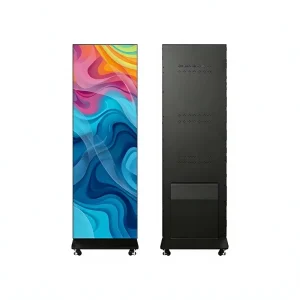 Portable Free Standing Moveable P2.5 P1.86 GOB LED Advertising Machine Full Color Indoor Outdoor LED Digital Poster Display