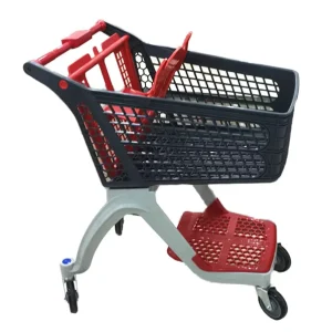 Portable Light Supermarket Folding PP Mesh Plastic Shopping Trolley for Outdoor Use