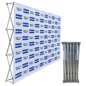 Portable Lightweight Foldable Metal Truss Pull net Art Deco Display Rack Removable Design Commercial Use Advertising Poster