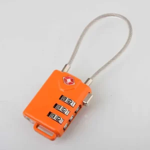 Portable Mini Re-settable 3 Digit Combination Lock TSA Approved Cable Luggage Lock For Travel Suitcases Bags With Mini Chains