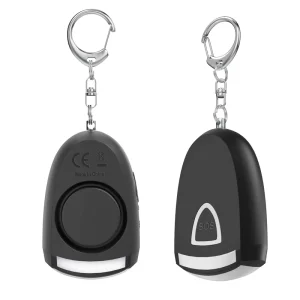 Portable Panic Button Alarm Personal Security Alarm Keychain Rechargeable 140dB Women’s Self Defense Device W LED Flash