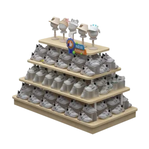 Portable Single Tier Anti Rust Freestanding Shoes Rack Display Stand Modern Eco Friendly for Retail Sale