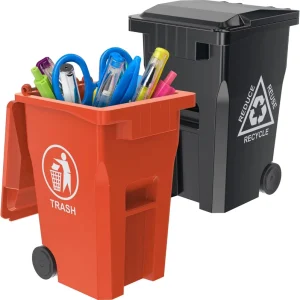 Portable Standing PP Storage Bucket Eco Friendly Recycle Bin Pen Holder for Indoor Home Office Use