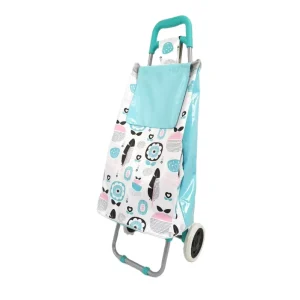 Portable Super Market Foldable Shopping Trolley Bag Multi Purpose Hand Trolley with Wheels Light Metal Shopping Cart