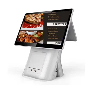 Pos Cashier Retail Payment 15.6” Dual Display I5 Windows11 System Pos System for Restaurant with Internal Printer