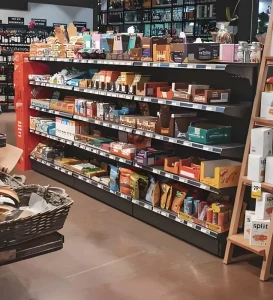 Powder Coated Steel Retail Display Shelves For Hypermarket Convenience Store Supermarket Shelving