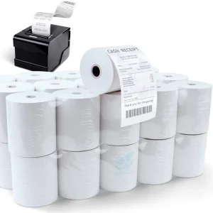 Premium Thermal Paper Roll 57×40 mm 57X50 mm 40 58 75 80mmX50mm 37mm & 55 60 65 70GSM Cash Register POS ATM Receipt Paper