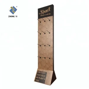 Price Floor Cardboard Glasses hats socks scarf Hook Around Display Stands Racks For Retail Stores