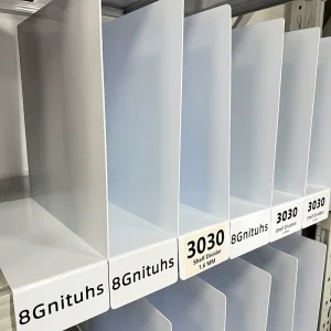 Price Label Channel Built-in Shelf Divider Shelf Separator PVC & Wire Mesh Panel for Supermarket Deli Retail Display