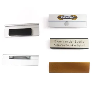 Price Metal Logo Magnet Name Tag Badge Holders for Clothing