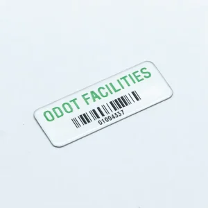 Printed Metal Aluminium Asset Tag Metal Aluminum Barcode Label for Custom Labels