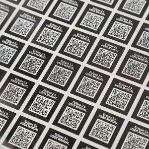 Printing Self Adhesive Barcode Label Variable Number QR Code Stickers