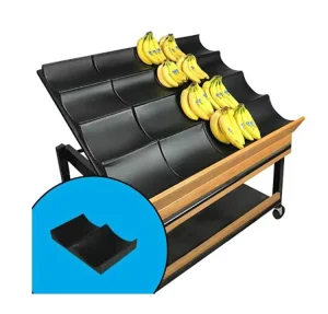 Produce Display Supermarket Two step Banana Riser for Retail Store Supermarket Equipment for Fruit Vegetable Display Stand