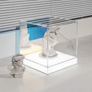 Product Movable Display Rack Colorful Acrylic Display Box Rechargeable Rotating Display Light Box Acrylic DisplAy Stand
