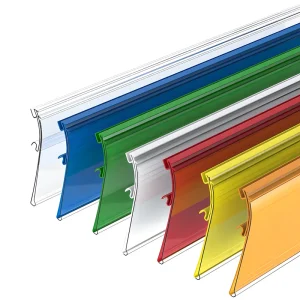 Product Supermarket Retail Plastic Pvc Acrylic Label Tag Adhesive Data Strip Price Holder for Shelves