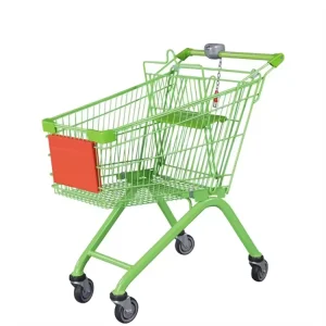 Professional Manufacturer Metal Steel Small Supermarket Store Euro Style Shopping Trolley