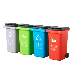 Promotion Desktop Plastic Storages Bin Mini Toy Trash Can Rubbish Bin Segregated Garbage Cans With Wheels
