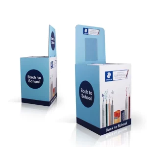 Promotion Pencil Corrugated Dump Bins Book Pop Cardboard Retail Dump Bin Display for Stationary