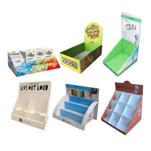 Promotion Tabletop Cardboard Carton Tray Display Trays Stands Corrugated Counter Paper PDQ