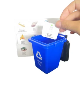 Promotional Gift Items Garbage Classification Gaming Desktop Toy Kids Penrack Mini Garbage Can Trash Waste Bin Rubbish Dustbin