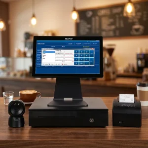 Q2 Electronic Point of Sale Hardware Cash Register Suppliers Systeme Pos for Restaurant