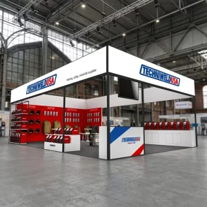 Quick Assemble Trade Show Stand Light Box Custom Modular Reusable Trade Fair Stand Wooden Tool Free Expo Booth
