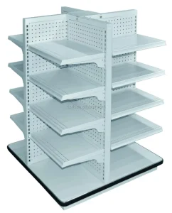 RH H16 Supermarket Shelf Movable Supermarket Four Side Island Gondola Shelving