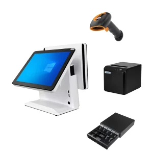 RN T6 Windows 10 Point Capacitive Touch Screen POS All in One Machine 15 Inch Wi Fi 6 Restaurant Convenience Store