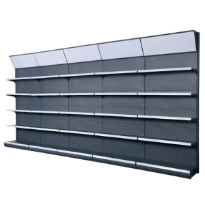 Rack Gondola Shelving Supermarket Shelves Heavy Duty Cold rolled Steel Metal Store Display Stand Durable OEM ODM Double sided