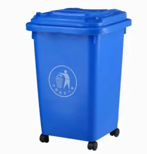 Rectangle 60L 100L Rolling Cover Eco-Friendly Outdoor Plastic Trash Cans & Bins (HDPE) Garbage Food Waste Recycling