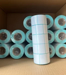 Rectangular Heat Sensitive Supermarket Label Roll Three Proof Thermal Large Barcode Adhesive Sticker Strong Stickiness Writable