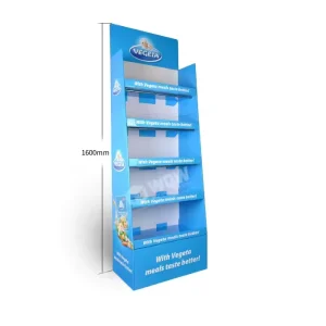 Recyclable Corrugated Cardboard Floor Display Stand Supermarket FSDU Store Promotion Rack for Grocery Point Of Sale Display Unit