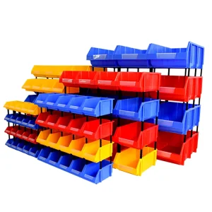 Recyclable HDPE Plastic Part Boxes 510*345*190MM Stackable Storage Tool Parts Bins Clear