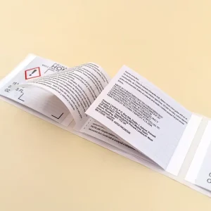 Recyclable Peel-Reseal Waterproof Permanent Adhesive Multi-Layer Booklet Stickers Vinyl Labels For Pills Liquid Medicine Gold