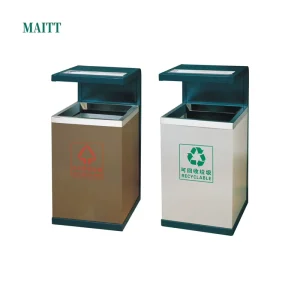 Recycling Rubbish Dustbin Stainless Steel Outdoor Garbage Trash Can Indoor Trash Waste Bins