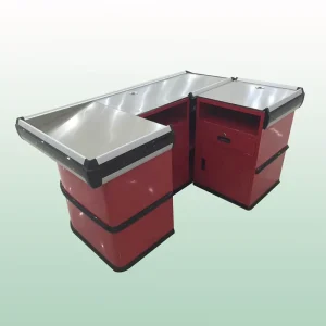 Red Checkout Counter for Supermarket Shopping Mall