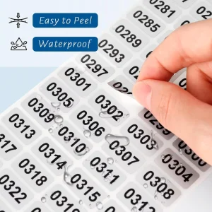 Reflective Waterproof Vinyl Numbered Stickers Kiss Cut Sequential Number Decals Self Adhesive Mailbox Gift Number Label Sticker