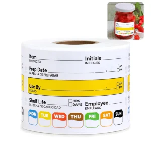 Removable Heat Sensitive Waterproof Freezer Food Label 2×3 Shelf Life Rotation Self Adhesive Sticker Pantry Storage Label