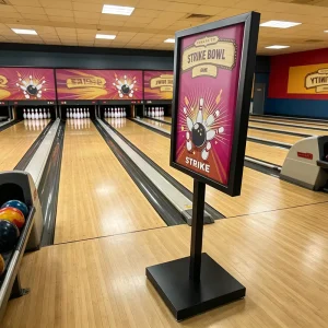 Restaurant Menu Display Stand Pedestal Signage Poster Frame Floor Standing Sign Holder KT Board Rigid PVC Customizable