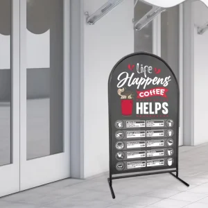 Retail Aisle Marker Sign Bracket 30″ Wide with Adjustable Height 22″ To32″ Powder Coated Steel Metal Hanging Sign Holder