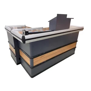 Retail Checkout Counters Durable Counter Table Supermarket Equipment 304 Stainless Steel Cashier Counter